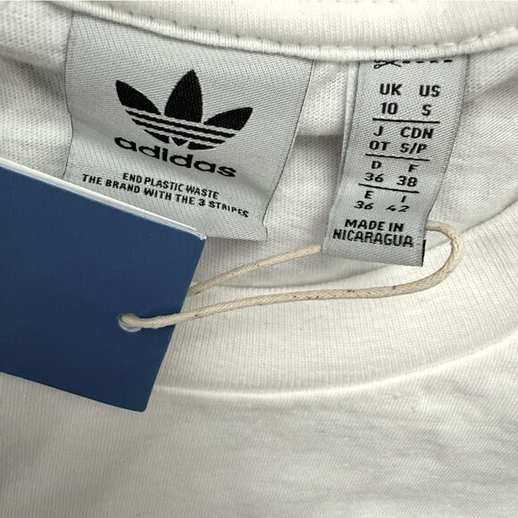 Adidas Circle Trefoil T-Shirt White IZ1315 Women’s Size Small - Picture 3 of 8